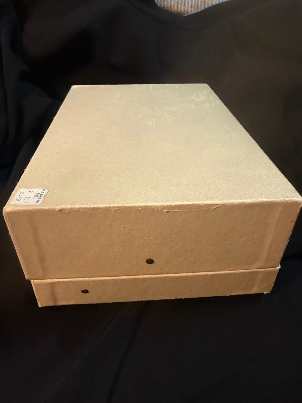 1950s Cream & Gold Jewelry Box. W.T. Grant Co. Working Lock & Key